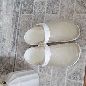 CROCS Clear and White Sandals